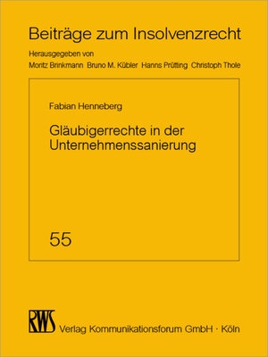 cover image of Gläubigerrechte in der Unternehmenssanierung